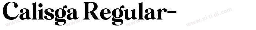 Calisga Regular字体转换